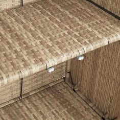 Vidaxl Omarica za shranjevanje z vrati Bež 100 x 36 x 102 cm Ratan