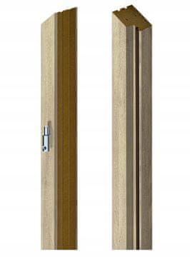 shumee Podboj vrat 2-delni, beljen hrast, levi