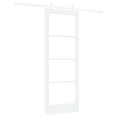 Vidaxl Drsna vrata Bela 78 x 202 cm Les in kovina