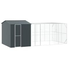 Vidaxl Ptičnik Antracit 635 x 304 x 247 cm Pocinkano jeklo