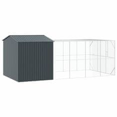 Vidaxl Ptičnik Antracit 635 x 304 x 247 cm Pocinkano jeklo
