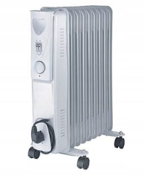 shumee Električni oljni radiator 2000W 9 reber bel Nergis
