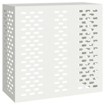 Vidaxl Prekrivalo za klimatsko napravo Bela 110 x 50 x 105 cm Jeklo