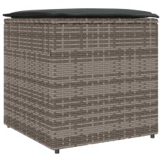 Vidaxl Škatla za blazine Siva 50 x 50 x 50 cm poli ratan