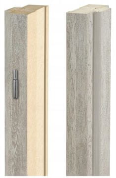 shumee Podboj vrat 2-delni srebrni hrast, podstavek desni