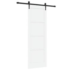 Vidaxl Drsna vrata ORKDAL Bela 73.5 x 211 cm Trdna borovina