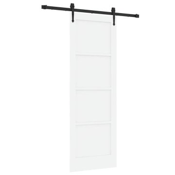 Vidaxl Drsna vrata ORKDAL Bela 73.5 x 211 cm Trdna borovina