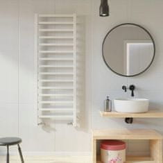 shumee Kopalniški radiator Raro z obešalnikom za brisače 122,5 x 53 cm, bel