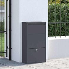 Vidaxl nabiralnik za pakete Antracit 44x22x82 cm Jeklo