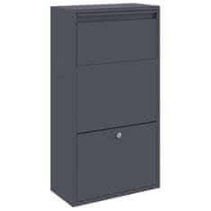 Vidaxl nabiralnik za pakete Antracit 44x22x82 cm Jeklo