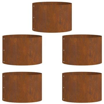Vidaxl Vrtni sadilniki 5 pcs Rjava 30 x 30 x 20 cm