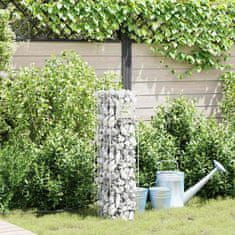 Vidaxl Gabion Steber z Vodnim Izvorom 100 x 25 x 25 cm, 304 jeklo.