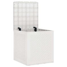 Vidaxl Škatla za shranjevanje v vrtu Bela 55 x 53 x 57 cm Polipropilen