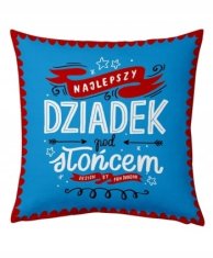 shumee Modra okrasna blazina za dedkov dan 40x40 cm