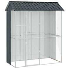 Vidaxl Aviarij za ptice antracit 215 x 110 x 247 cm jekleni