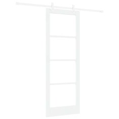 Vidaxl Drsna vrata Bela 78 x 211 cm Les in kovina