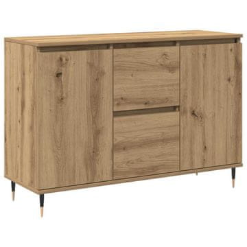 Vidaxl Strani šal Umetni hrast 101,5 x 35 x 70 cm Konstruiran les