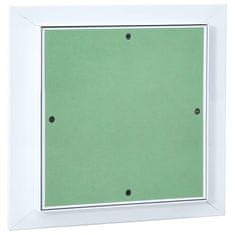 Vidaxl Dostopna plošča Bela 30 x 30 cm Aluminij in mavčna plošča