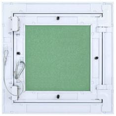 Vidaxl Dostopna plošča Bela 30 x 30 cm Aluminij in mavčna plošča