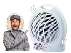 shumee Električni grelec z ventilatorjem 2000 W, bel