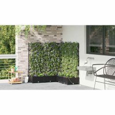 Vidaxl Vrtni lončki 1 kos Mreža Črna 120 x 120 x 126 cm Plastika