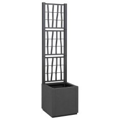 Vidaxl Vrtni lonček Antracit 36 x 36 x 140 cm Polipropilen