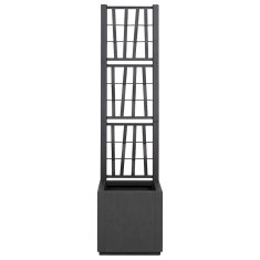 Vidaxl Vrtni lonček Antracit 36 x 36 x 140 cm Polipropilen