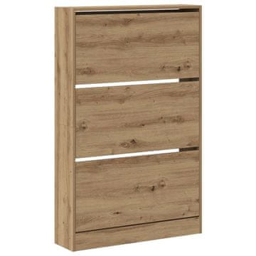 Vidaxl Omara za čevlje Umetni hrast 80 x 21 x 125,5 cm Konstruiran les