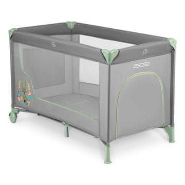 Ricokids Potovalna posteljica 125 x 65 x 78 cm RK-240 siva-mint