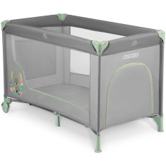 shumee Potovalna otroška posteljica 125 x 65 x 78 cm RK-240 sivo-metna