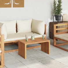 Vidaxl vrtna stranska miza 70x37.5x35.5 cm Trdi tikov les