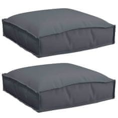 Vidaxl Blazina za sedež palete 2 pcs Antracit 40 x 40 x 8 cm