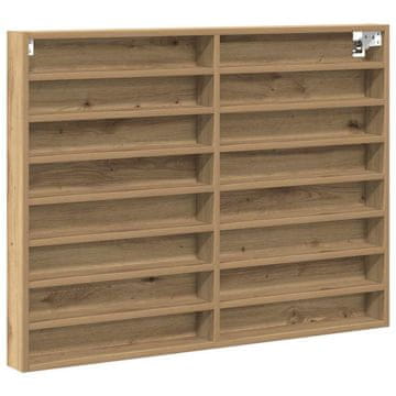 Vidaxl Razstavna omara Umetni hrast 100 x 8,5 x 75 cm Konstruiran les