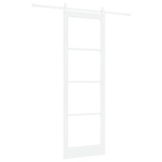 Vidaxl Drsna vrata Bela 78 x 232 cm Les in kovina
