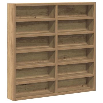 Vidaxl Razstavna omara Umetni hrast 60 x 8,5 x 58 cm Konstruiran les