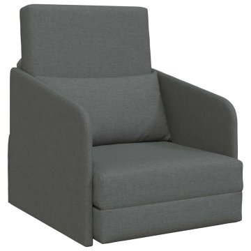 Vidaxl Sofa postelja Temno siva 65 x 80 x 83 cm Žamet