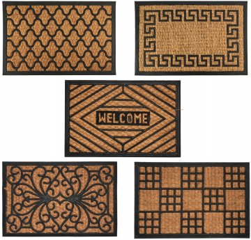 shumee Zunanji predpražnik iz kokosove gume 60x40 cm