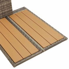 Vidaxl vrtni tuš siva 60x80x214 cm poli ratan