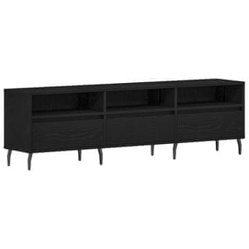 Vidaxl TV omarica Črna Orehovina 150 x 30 x 44,5 cm Konstruiran les