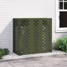 Vidaxl Prekrivalo za klimatsko napravo Olivno zelena 110 x 50 x 105 cm