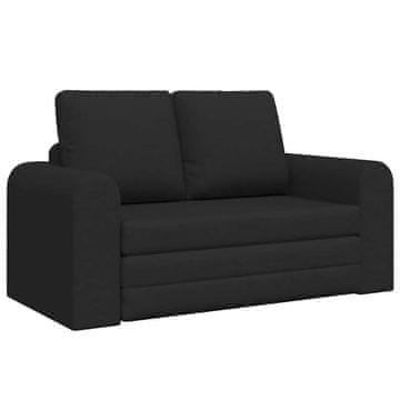 Vidaxl Sofa postelja Črna 148 x 71 x 83 cm blago