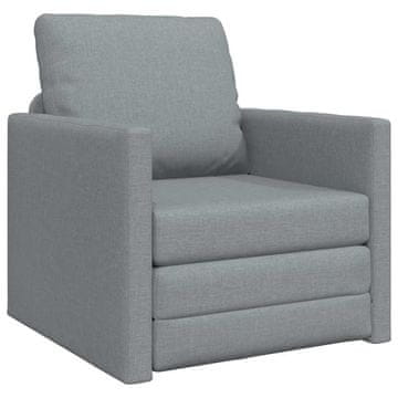Vidaxl Sofa postelja 60cm Svetlo siva blago