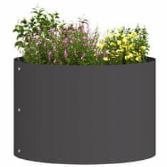 Vidaxl Črna vrtna sadilnica 30x30x20 cm iz jekla