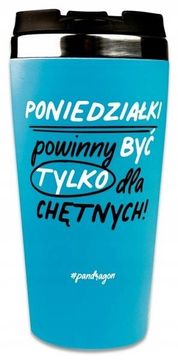 shumee Termo vrček Mondays 450 ml moder