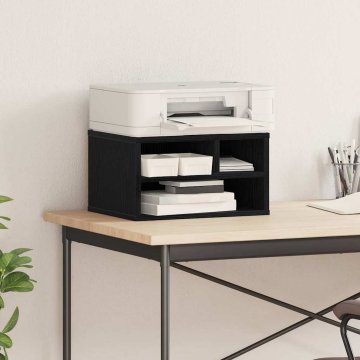 Vidaxl Stojalo za tiskalnik Črna Hrast 40x32x22,5 cm Umetno les