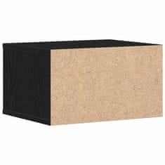 Vidaxl Stojalo za tiskalnik Črna Hrast 40x32x22,5 cm Umetno les