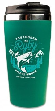 shumee Termo vrček ribič in riba 450 ml zelen