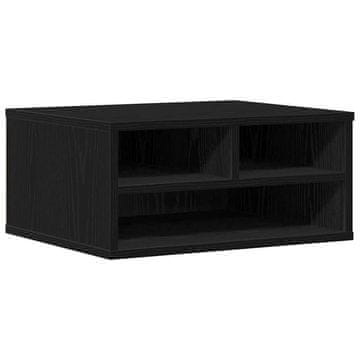 Vidaxl Stojalo za tiskalnik Črni hrast 49 x 40 x 22.5 cm