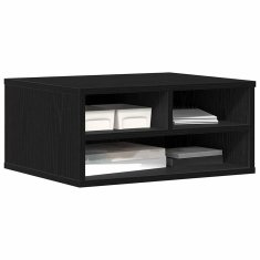 Vidaxl Stojalo za tiskalnik Črna oreh 49x40x22,5 cm Inženirski les