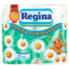 shumee Toaletni papir Regina s kamilično barvo, 3 sloji, 4 kosi